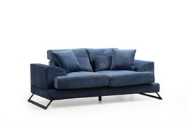 Atelier Del Sofa Sofá Frido 2 Plazas Azul Marino 185x100x92 cm Poliéster